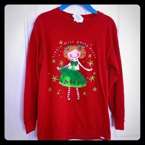Holiday tee girl size small